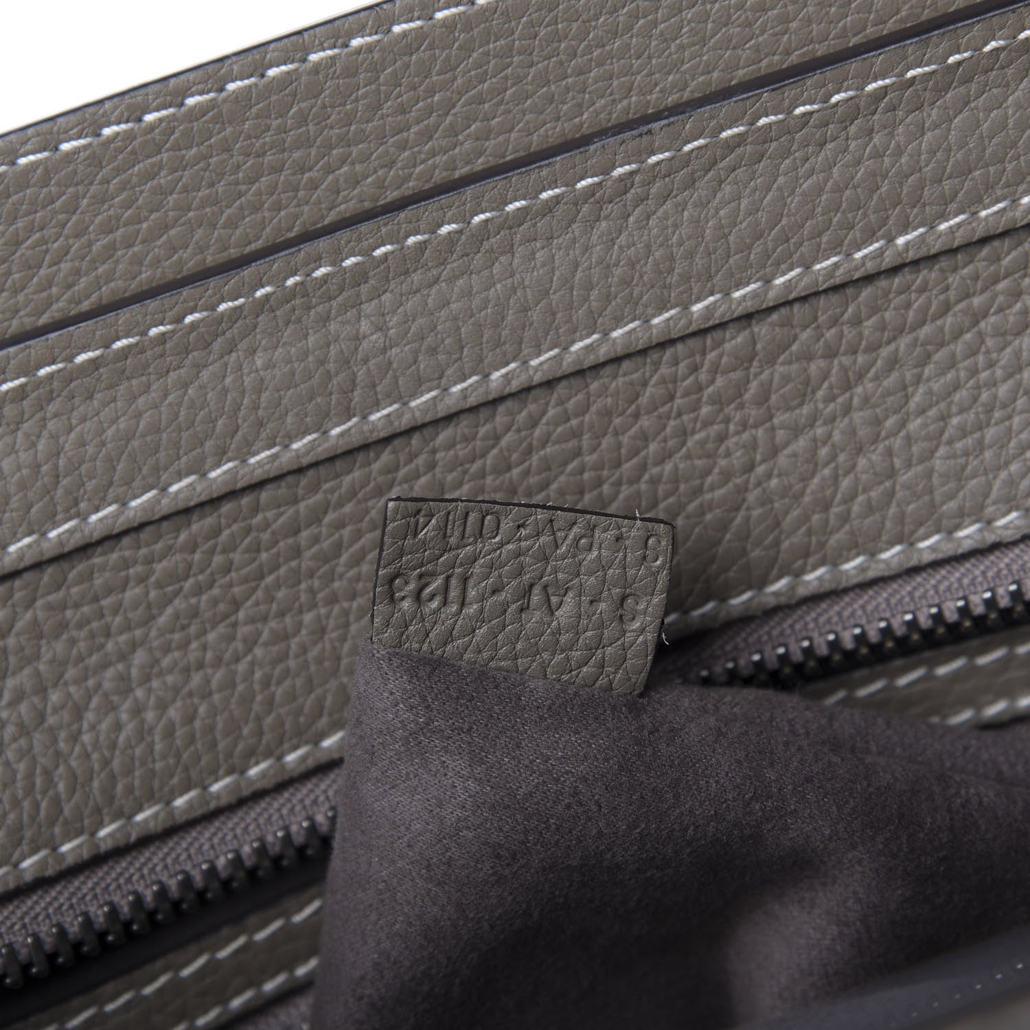 Celine Drummed Calfskin Micro Luggage Souris 9 of 9