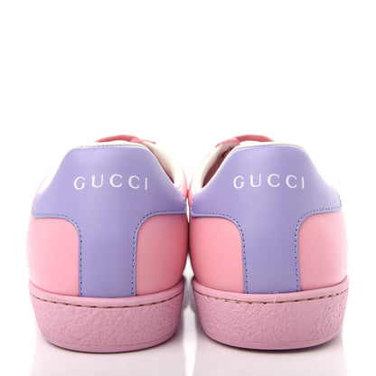 Gucci Calfskin Interlocking G Perforated Womens Ace Sneakers 36 Wild Rose Lapis 6 of 11