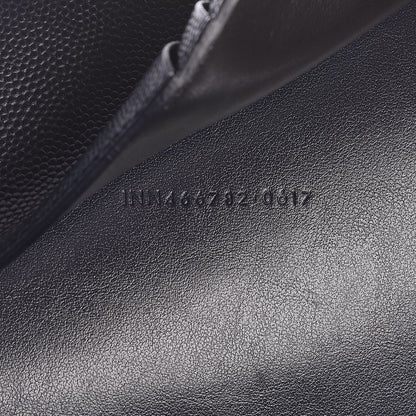 Saint Laurent Grain De Poudre Matelasse Chevron Small Monogram Passport Case Deep Marine 9 of 10