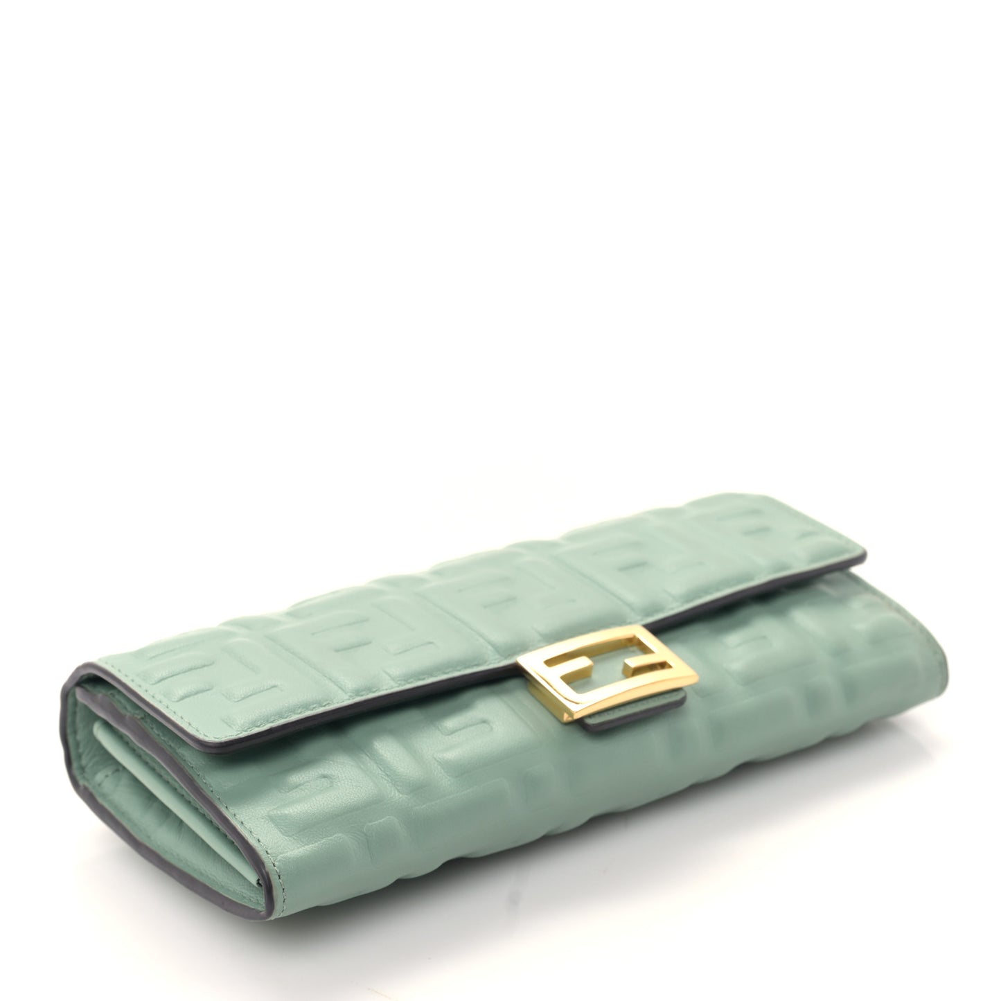 Nappa Matisse FF Embossed Continental Wallet On Chain Menta