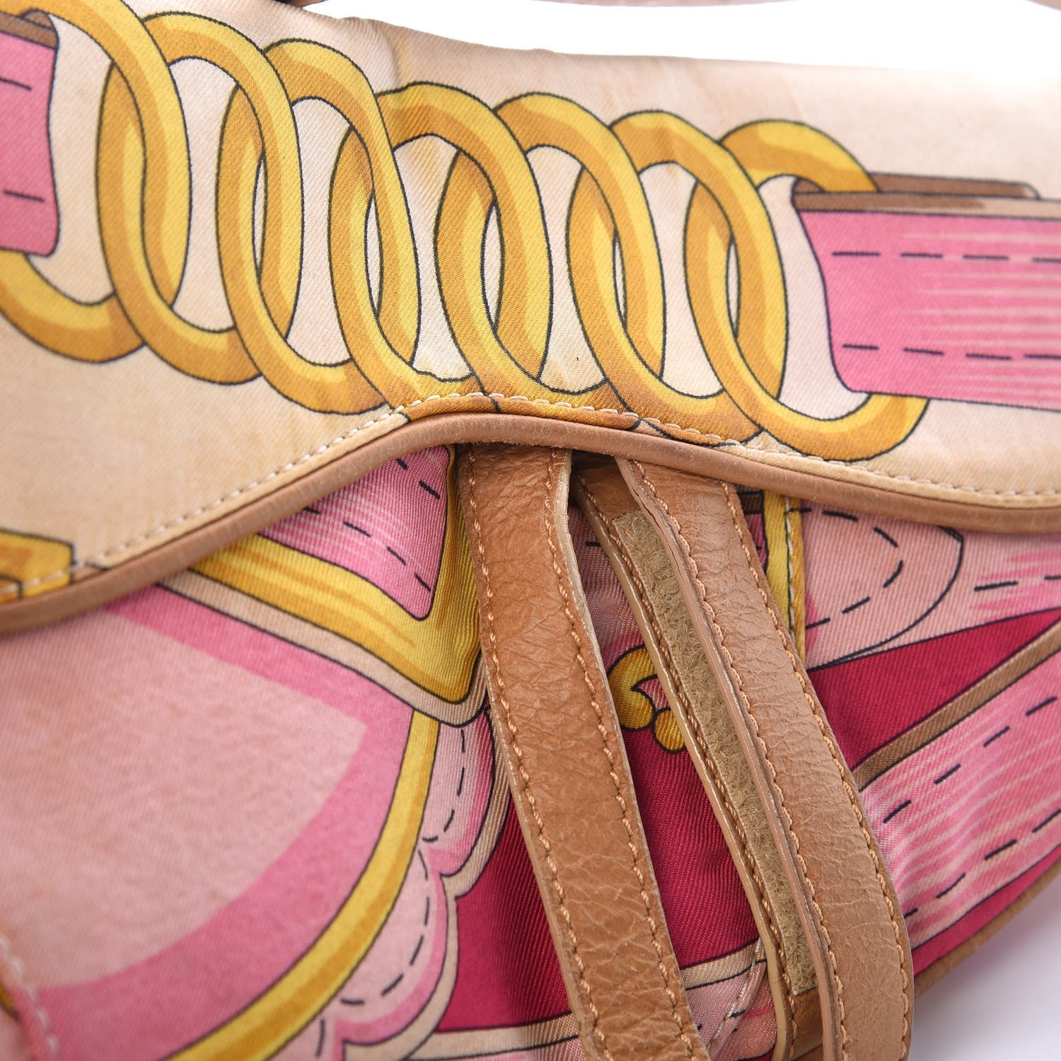 Christian Dior Satin Print Saddle Bag Multicolor 13 of 20