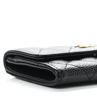 Chanel Caviar Quilted Flap Card Holder Black 9 of 10