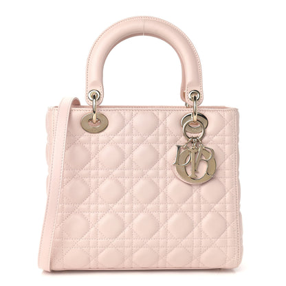 Christian Dior Lambskin Cannage Medium Lady Dior Light Pink 1 of 11