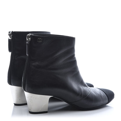 Chanel Calfskin Ankle Boots 38 Black 5 of 8