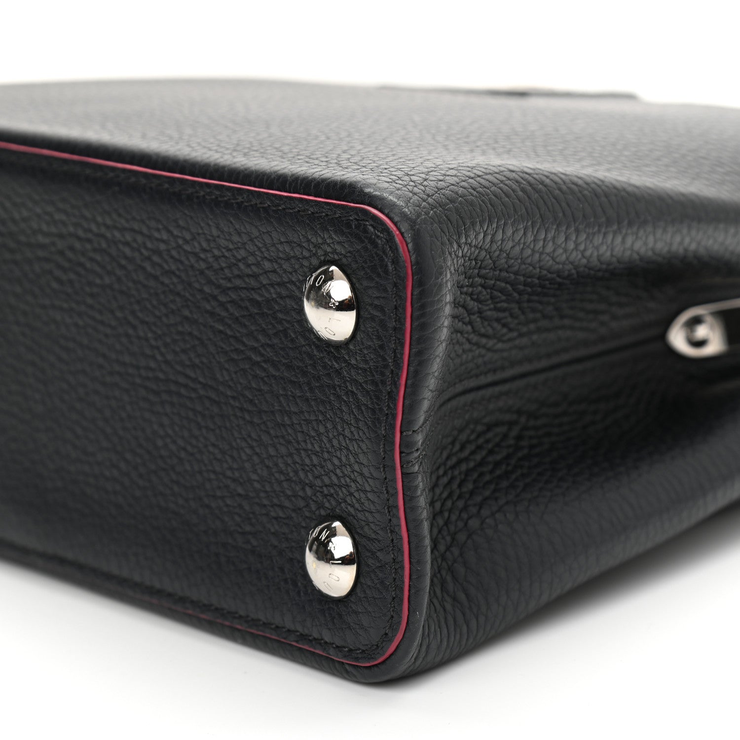 Louis Vuitton Taurillon Capucines BB Black Fuchsia 9 of 10