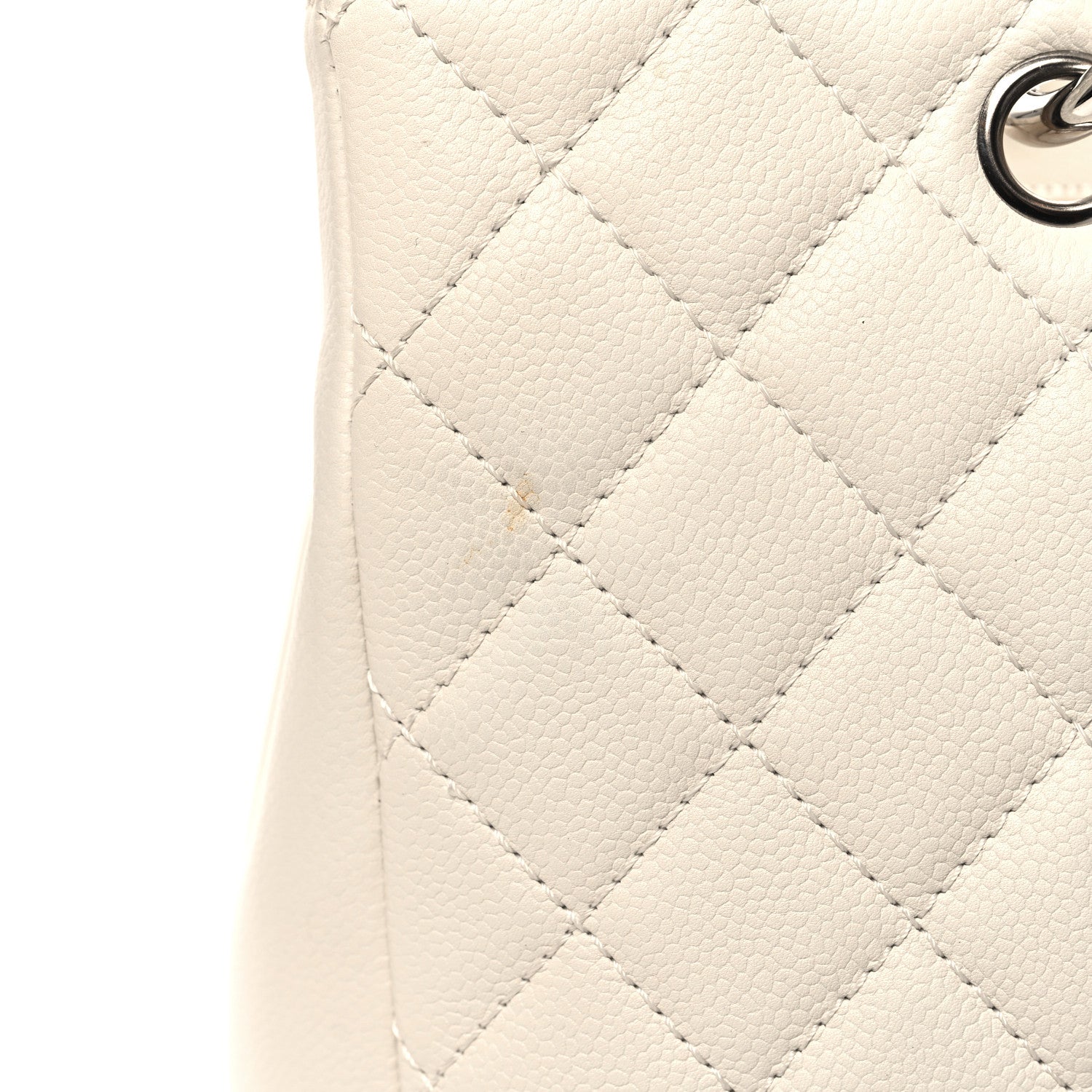 Chanel Caviar Quilted Grand Shopping Tote GST White 16 of 19
