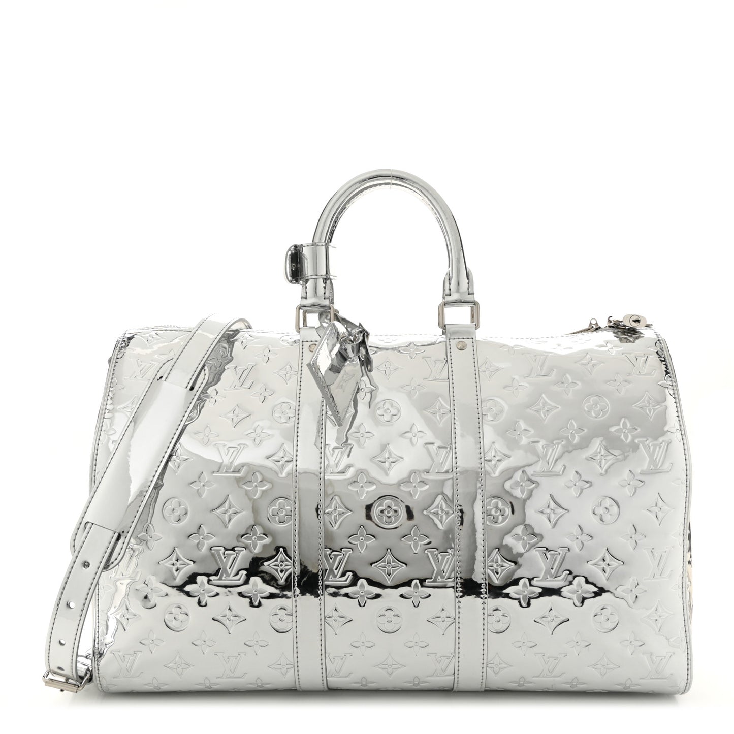 Monogram Mirror Keepall Bandouliere 45 Silver