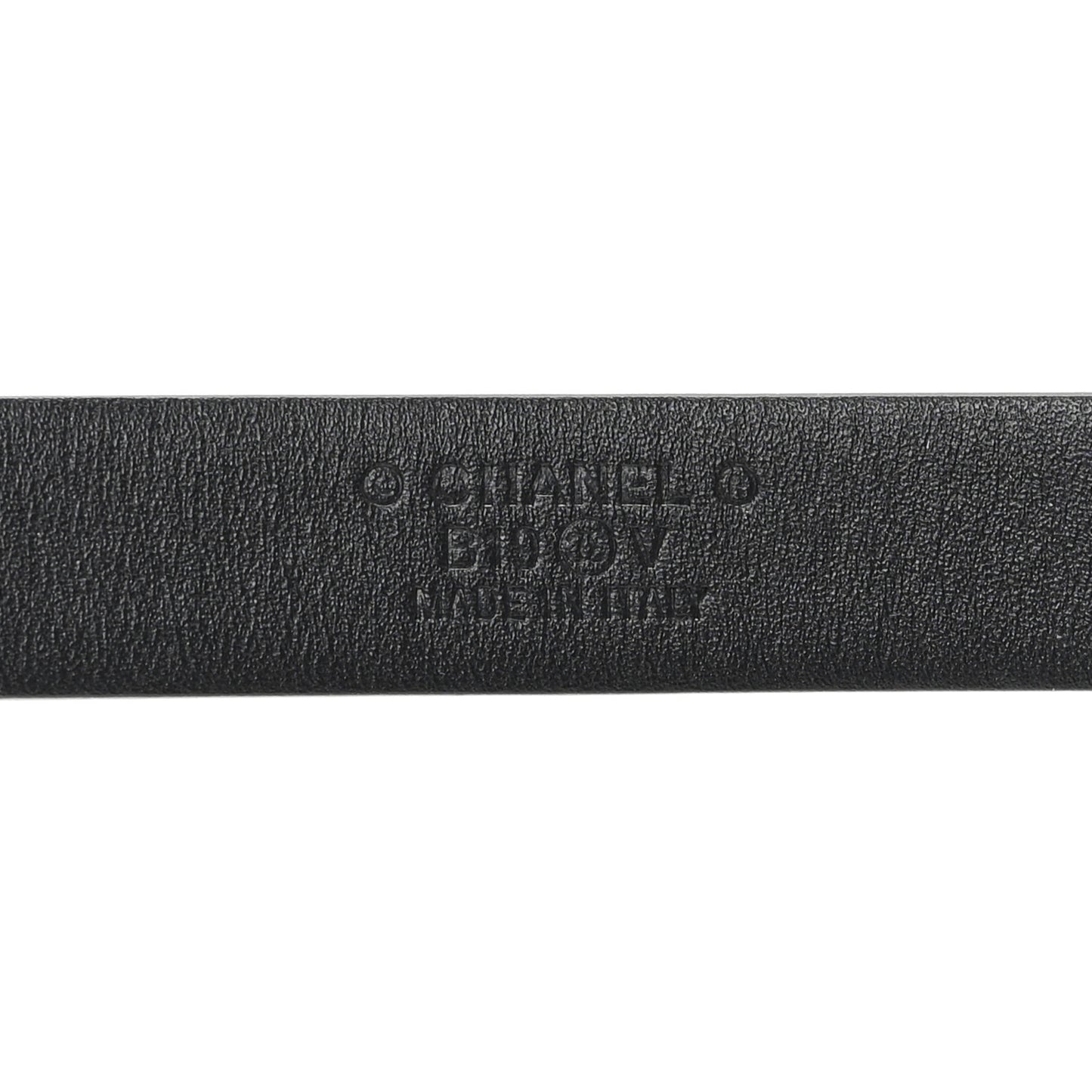 Calfskin Crystal CC Skinny Belt 90 36 Black