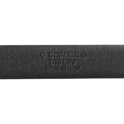 Chanel Calfskin Crystal CC Skinny Belt 90 36 Black 3 of 5