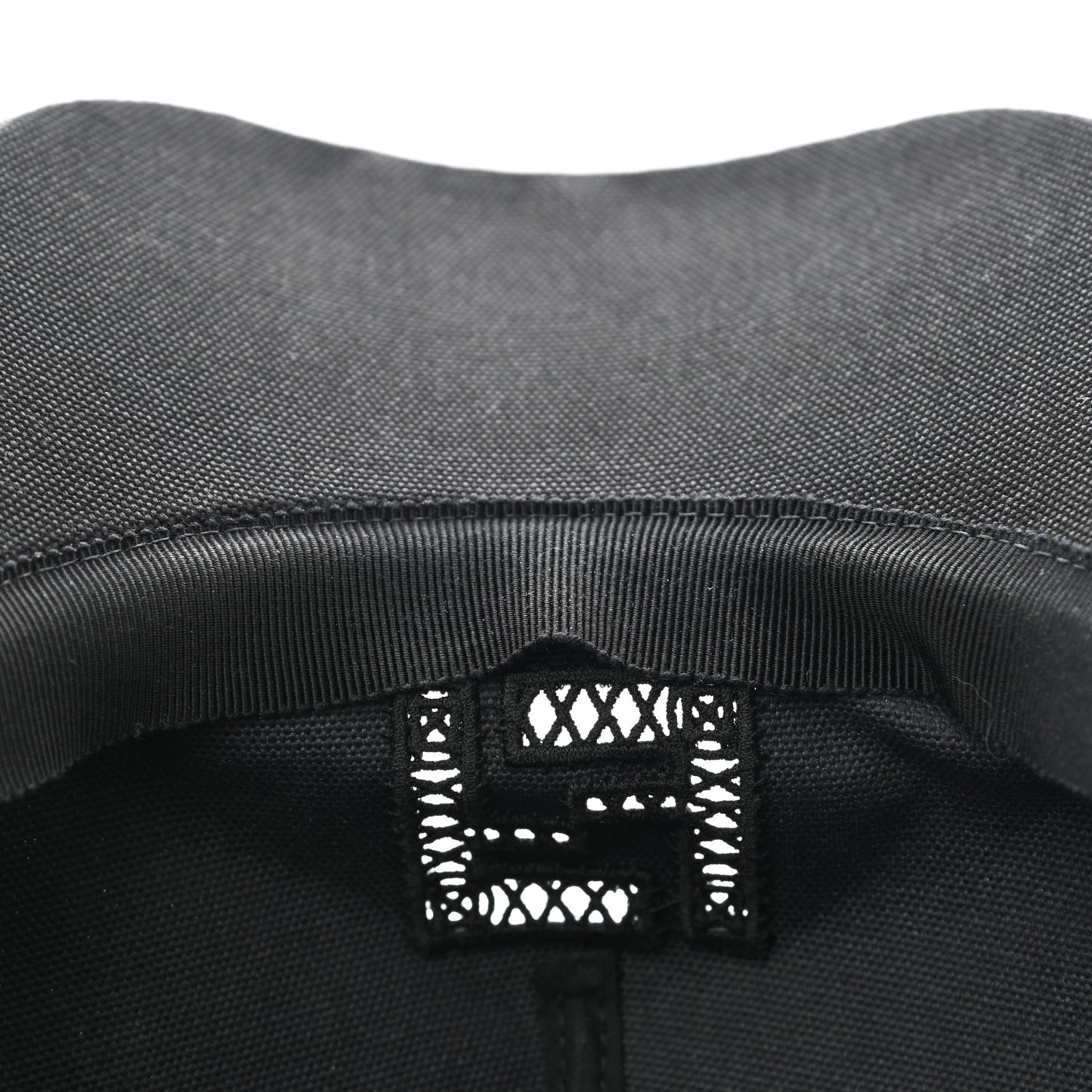 Cotton FF Ajour Embroidered Baseball Hat 58 Black