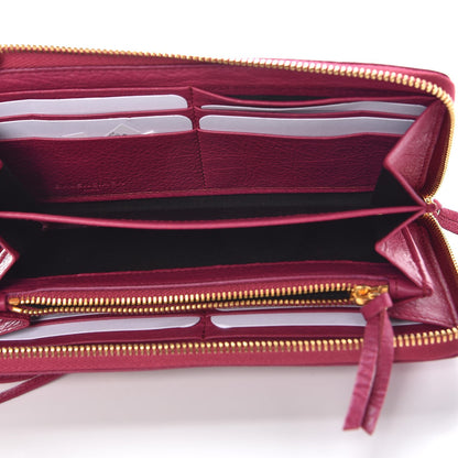 Balenciaga Agneau Classic Gold Hardware Continental Zip Around Wallet Rose Dahlia 17 of 18