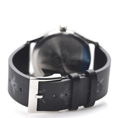 Gucci Stainless Steel Calfskin 38mm G-Timeless Bee Star Hologram Quartz Watch Black 4 of 6