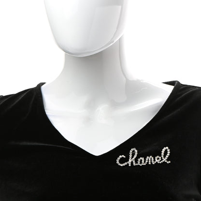 Chanel Metal Glass Swirling Pearls Brooch Pin Gold 2 of 5