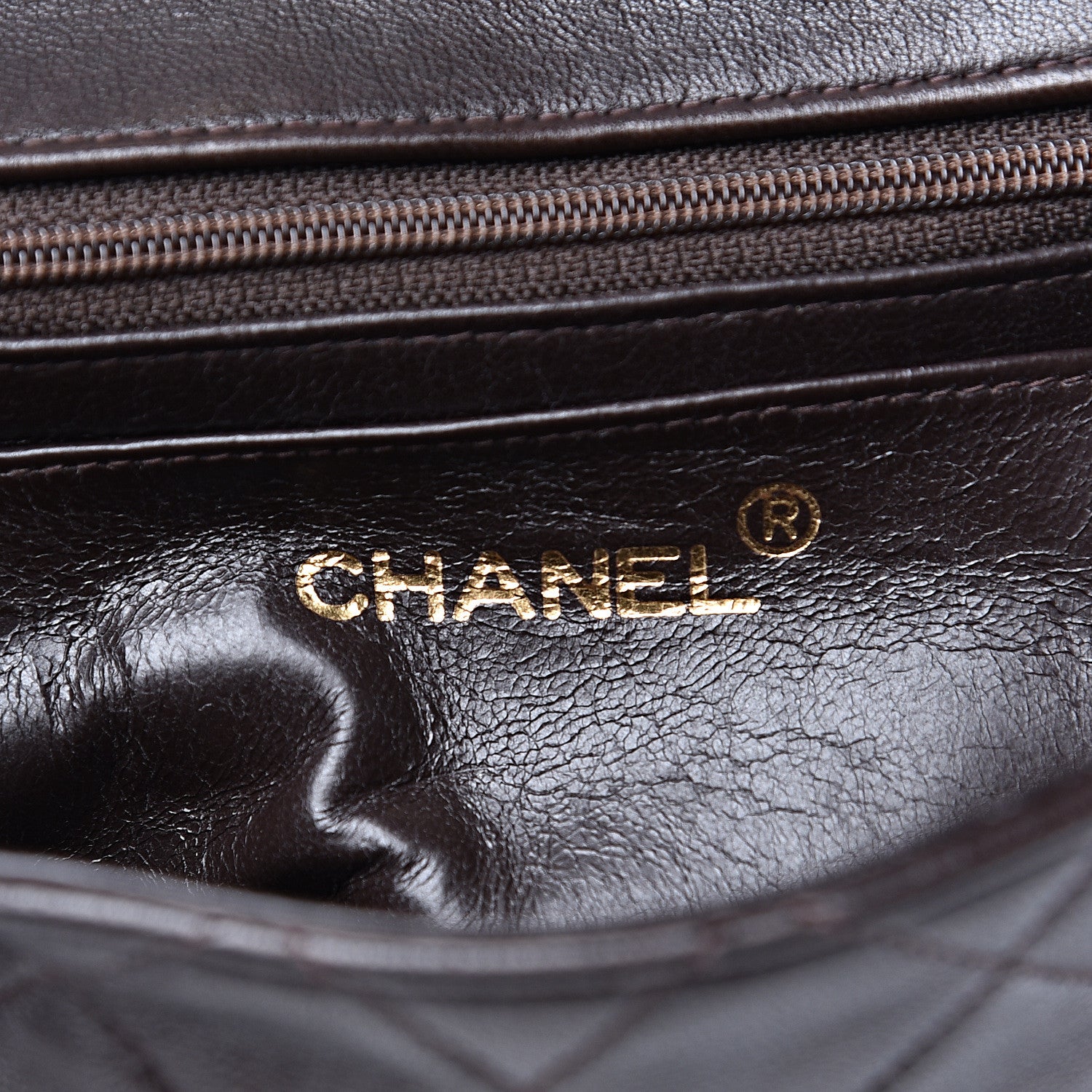 Chanel Lambskin Quilted Mini Square Flap Brown 6 of 14