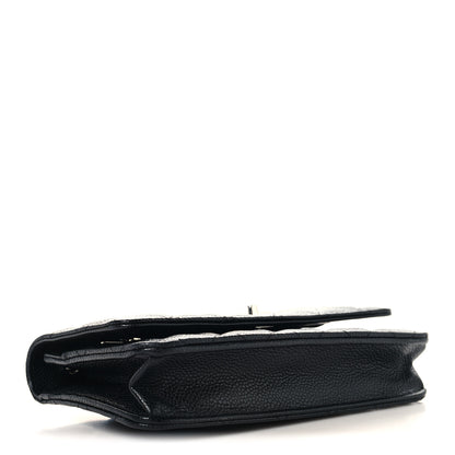 Chanel Caviar Quilted CC Turnlock Wallet On Chain WOC Black 4 of 11