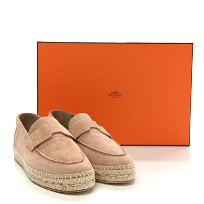 Hermes Suede Calfskin Womens Trip Espadrilles 37 9 of 9
