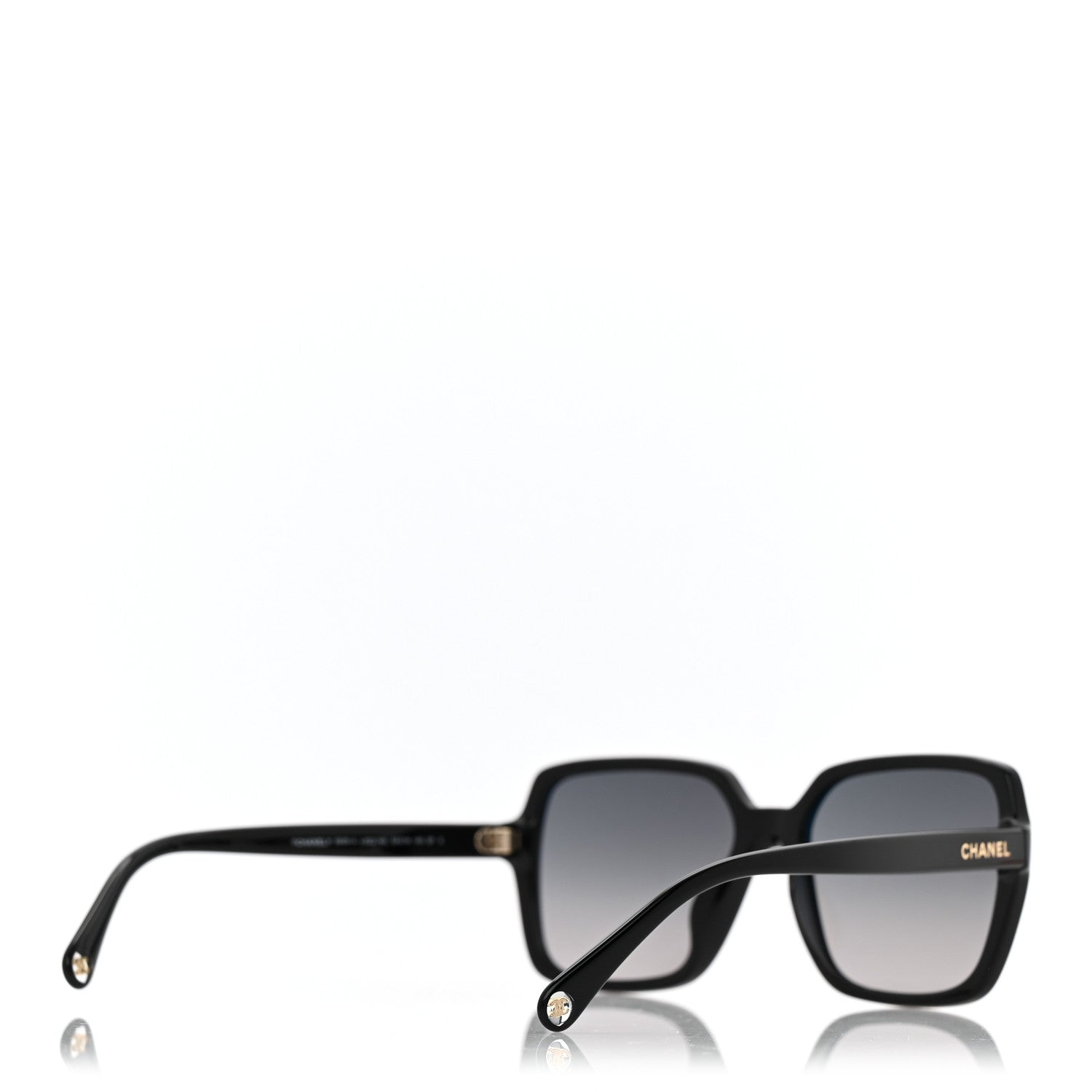 Chanel Acetate Polarized Square Sunglasses 5505-A Black 4 of 7
