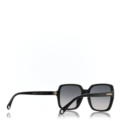 Chanel Acetate Polarized Square Sunglasses 5505-A Black 4 of 7