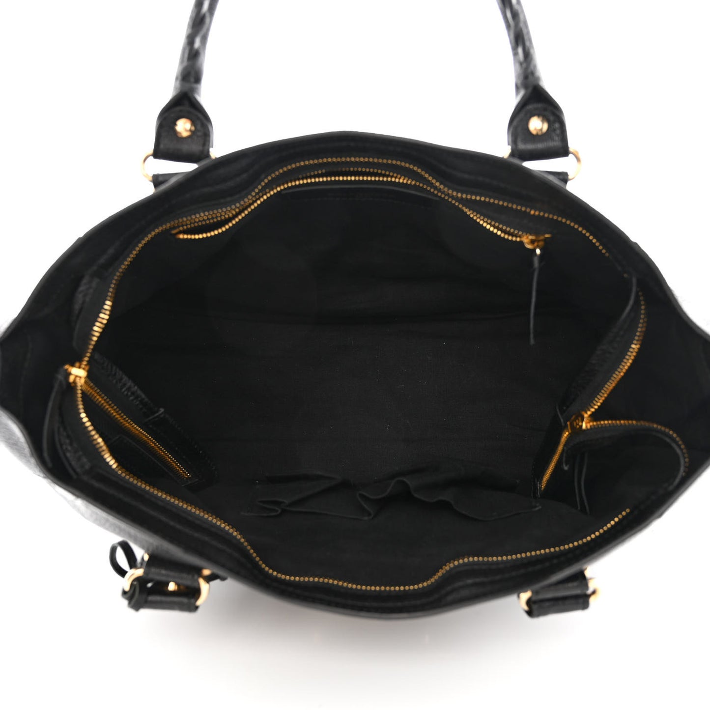 Chevre Gold Metallic Edge Hardware City Black