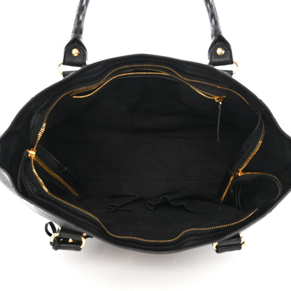 Balenciaga Chevre Gold Metallic Edge Hardware City Black 7 of 12