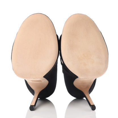 Jimmy Choo Suede Fathom Strappy Cage Booties 40 Black 7 of 9