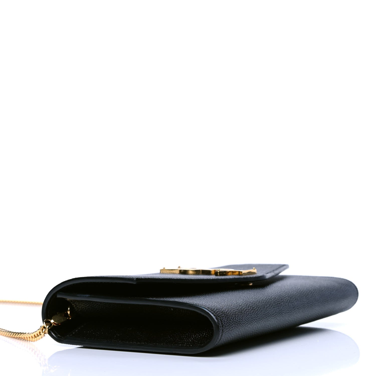 Saint Laurent Grain De Poudre Uptown Chain Wallet Black 3 of 7