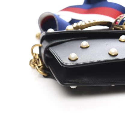 Gucci Nappa Pearl Studded Mini Queen Margaret Broadway Shoulder Bag Black 8 of 12