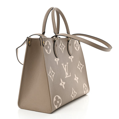 Louis Vuitton Empreinte Monogram Giant Onthego MM Tourterelle Creme 3 of 10