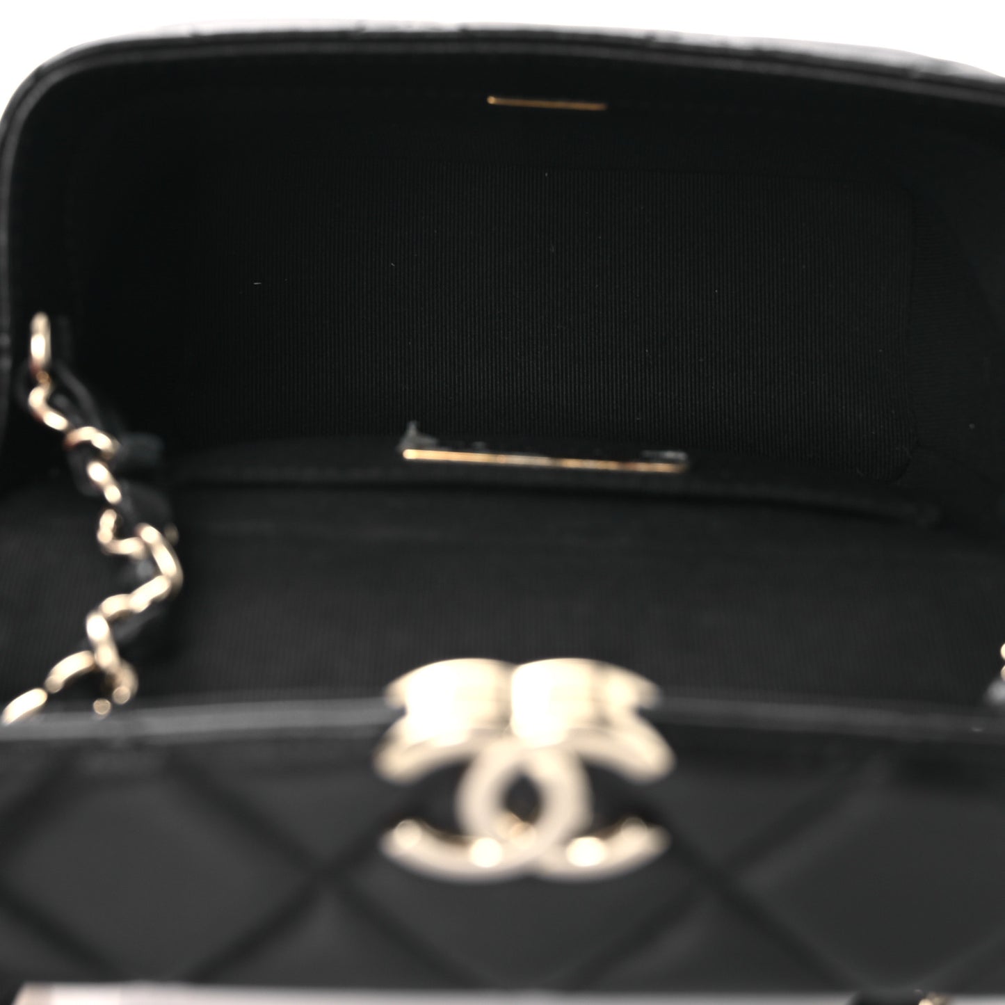 Lambskin Quilted Small Box Bag Black