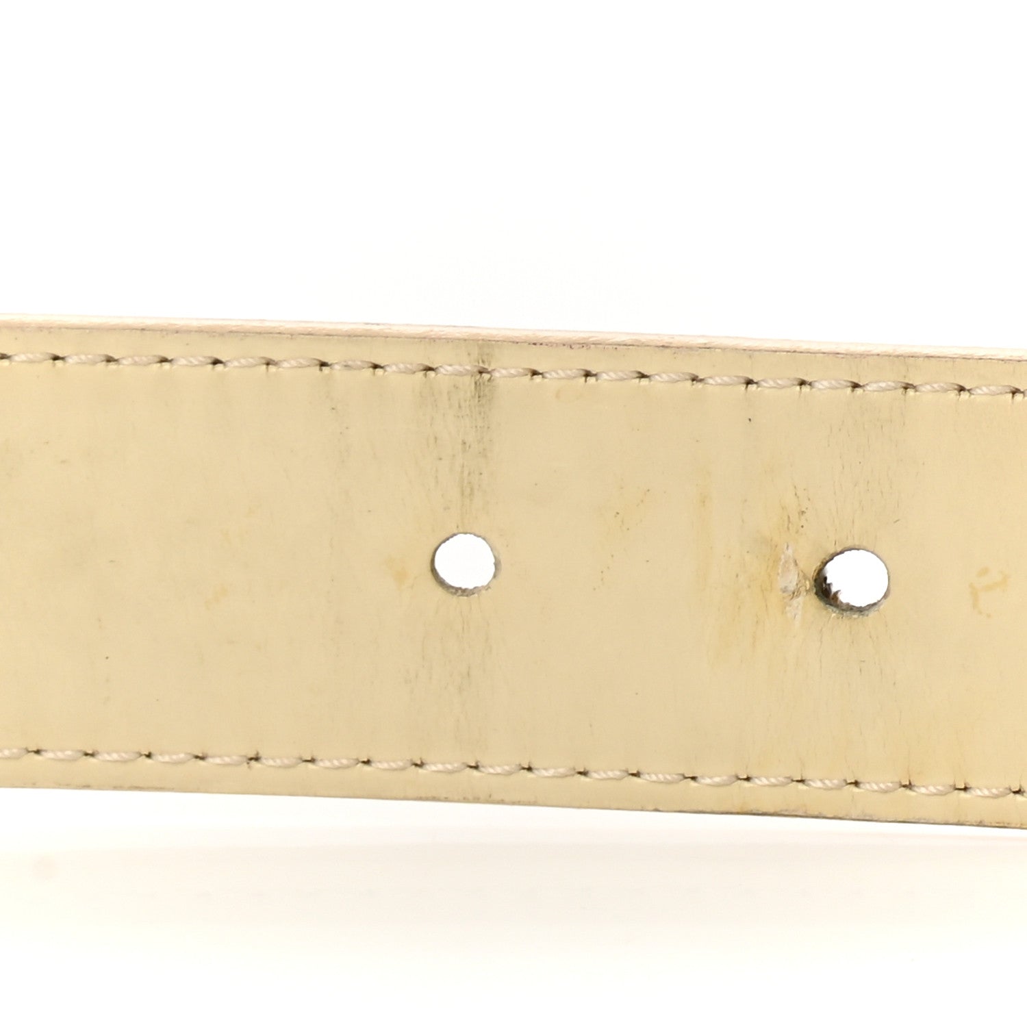 Louis Vuitton Damier Azur LV Paris Buckle Belt 80 32 Gold 6 of 7