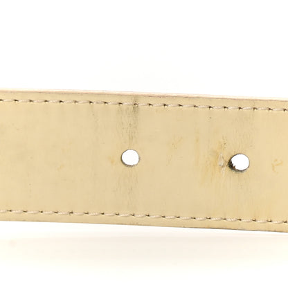 Louis Vuitton Damier Azur LV Paris Buckle Belt 80 32 Gold 6 of 7