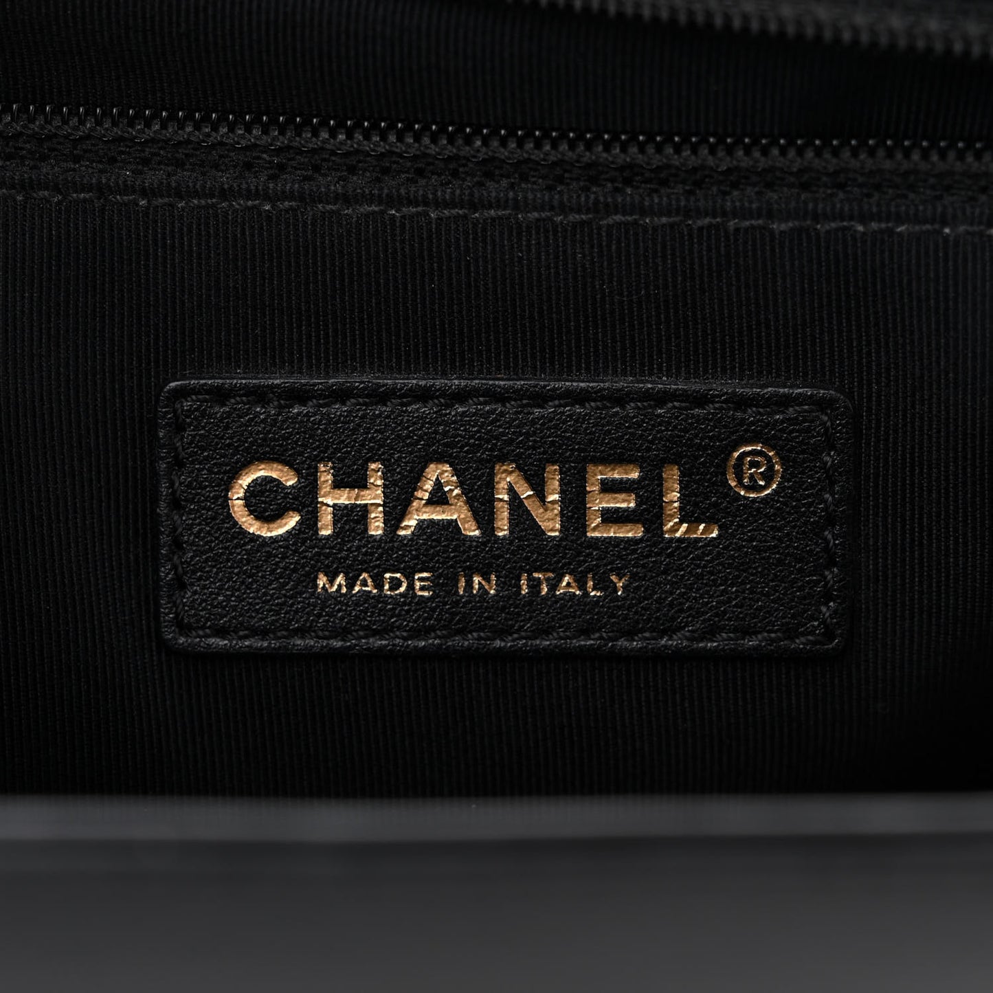 Glazed Calfskin Large Boy Flap Black