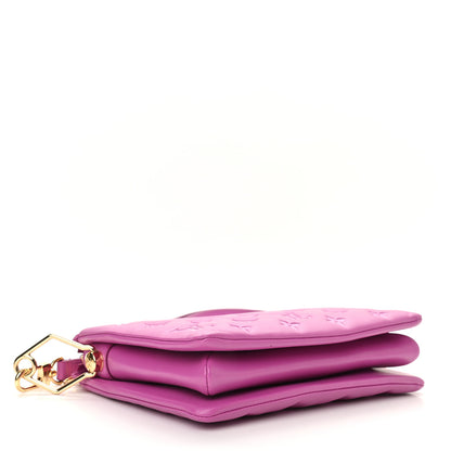 Louis Vuitton Lambskin Embossed Monogram Coussin BB Orchid 4 of 10