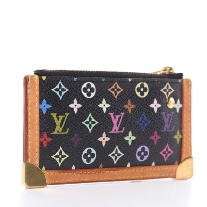 Louis Vuitton Monogram Multicolor Key Pouch Black 3 of 8