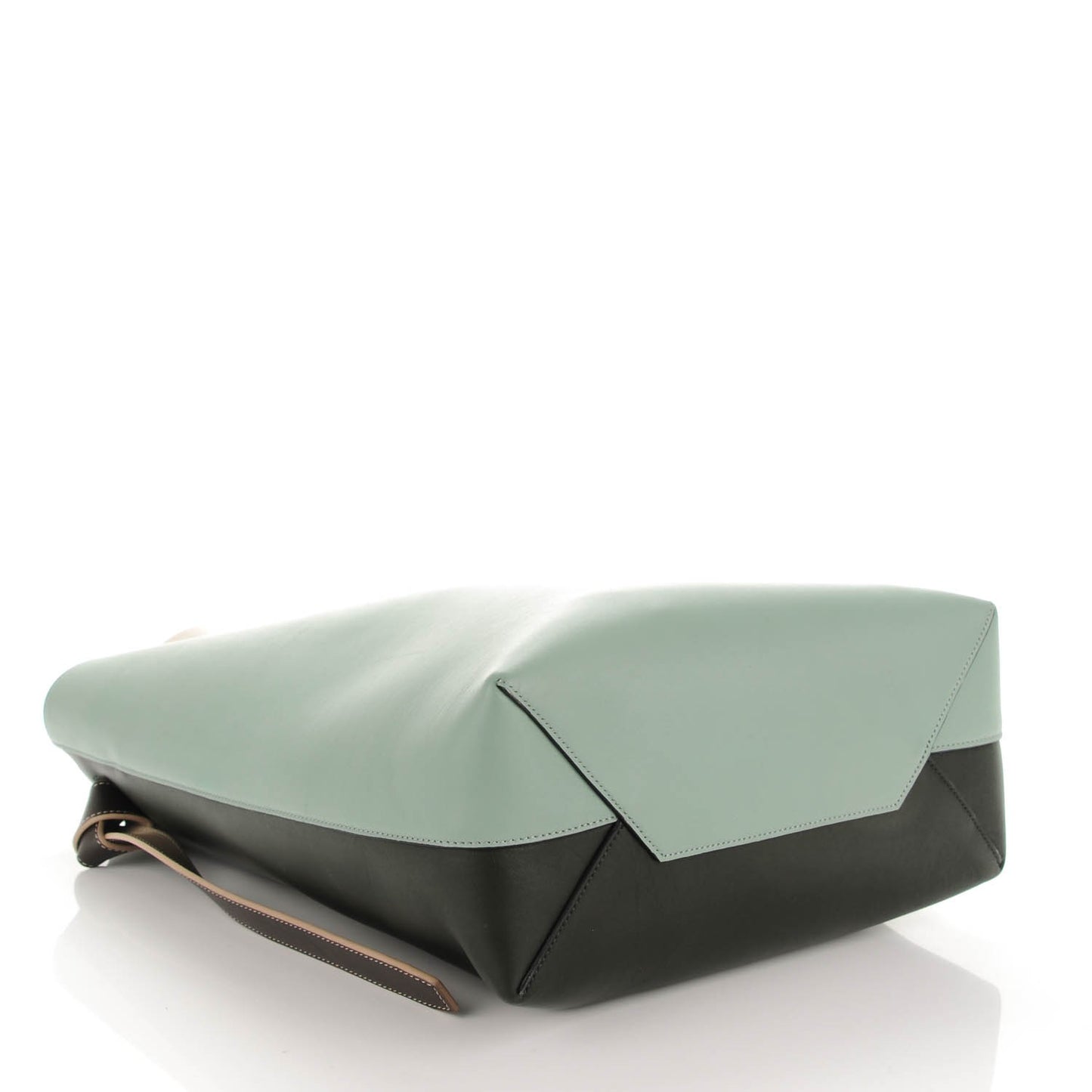 Shiny Smooth Calfskin Small Twisted Cabas Jade Forest