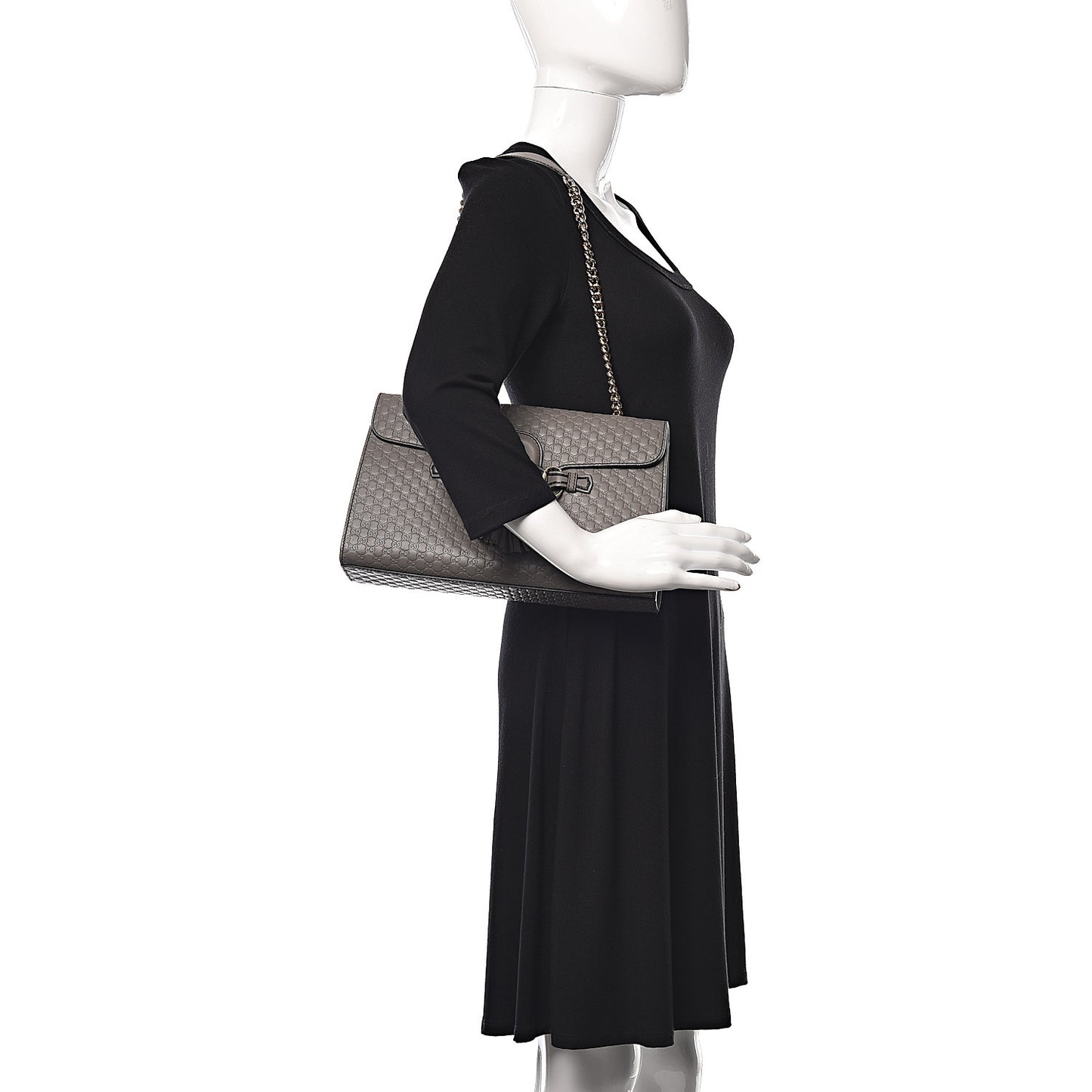 Soft Microguccissima Medium Emily Chain Shoulder Bag Loess