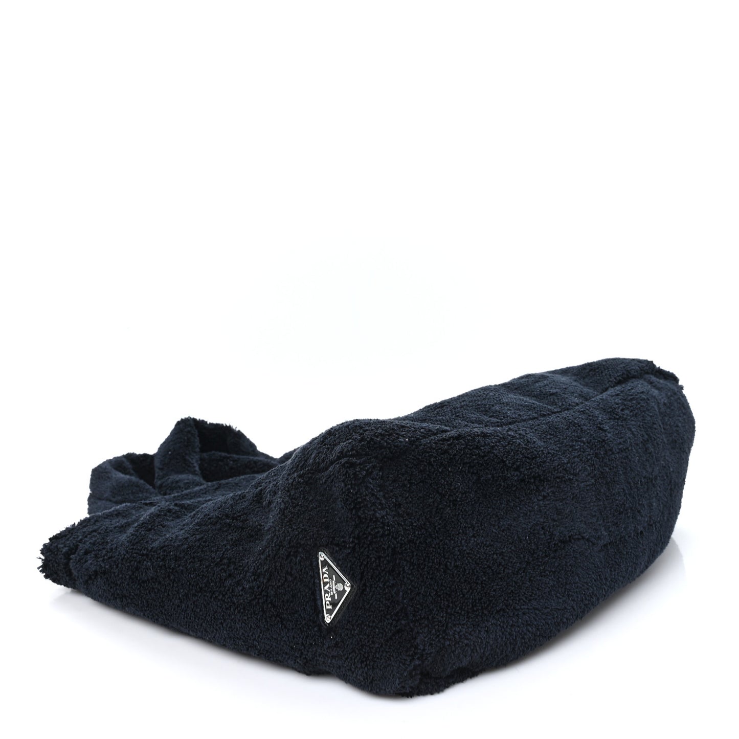 Terry Cloth Tote Bag Black White