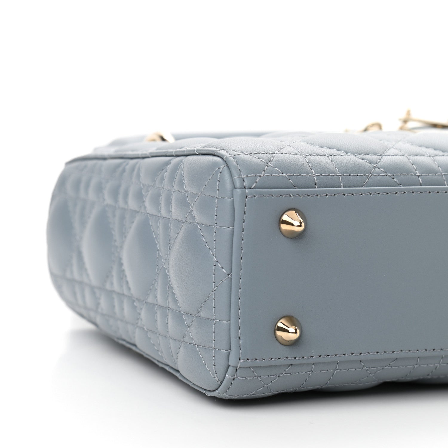 Christian Dior Lambskin Cannage Small My Lady Dior Blue 8 of 9