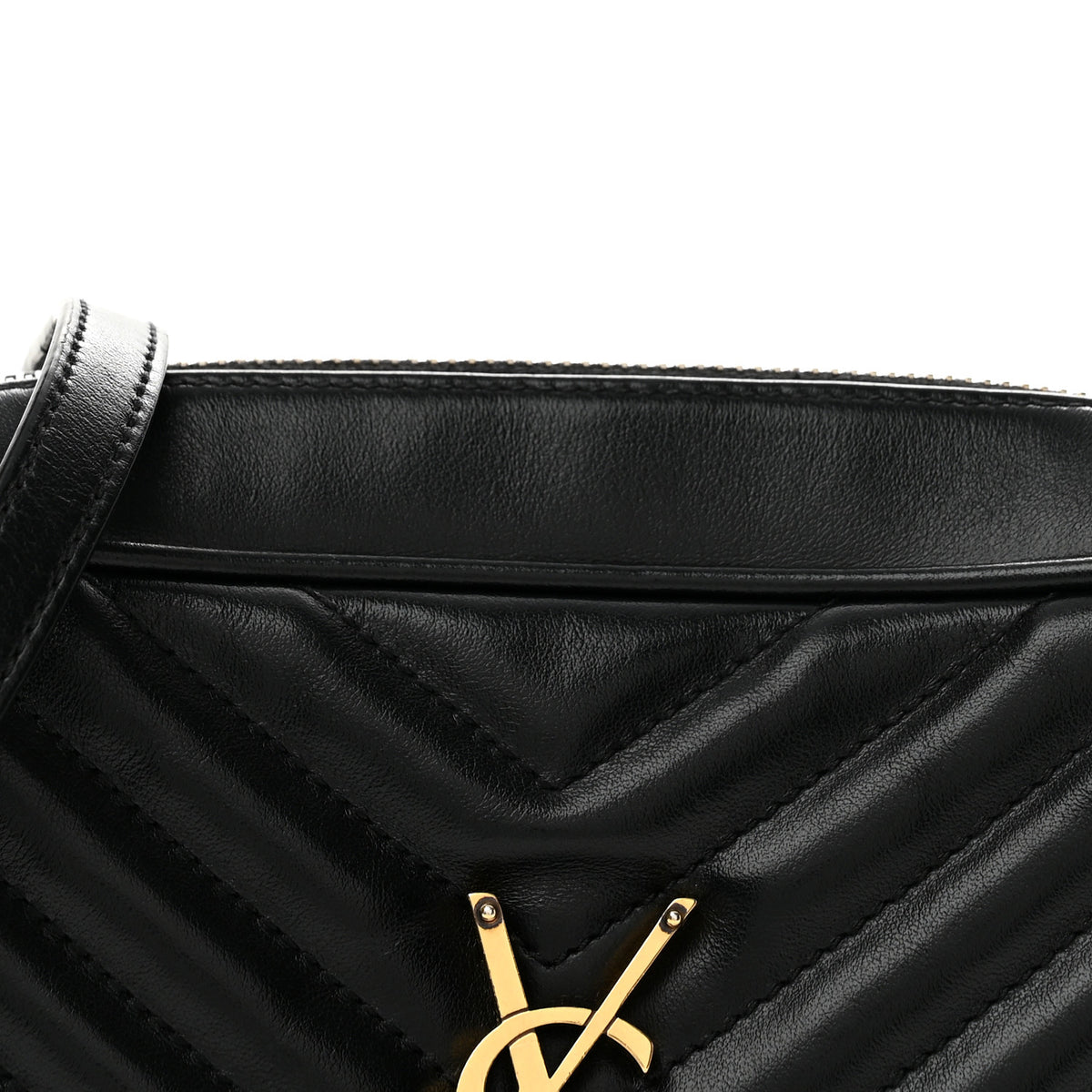 Calfskin Matelasse Monogram Lou Camera Bag Black