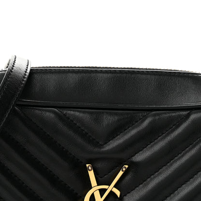 Saint Laurent Calfskin Matelasse Monogram Lou Camera Bag Black 7 of 13