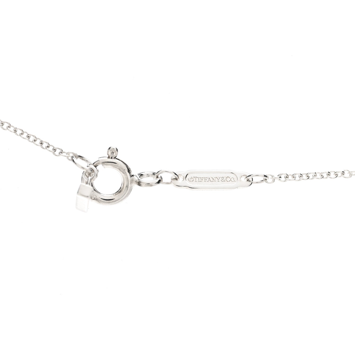 Tiffany Sterling Silver Small T Smile Pendant Necklace 4 of 6