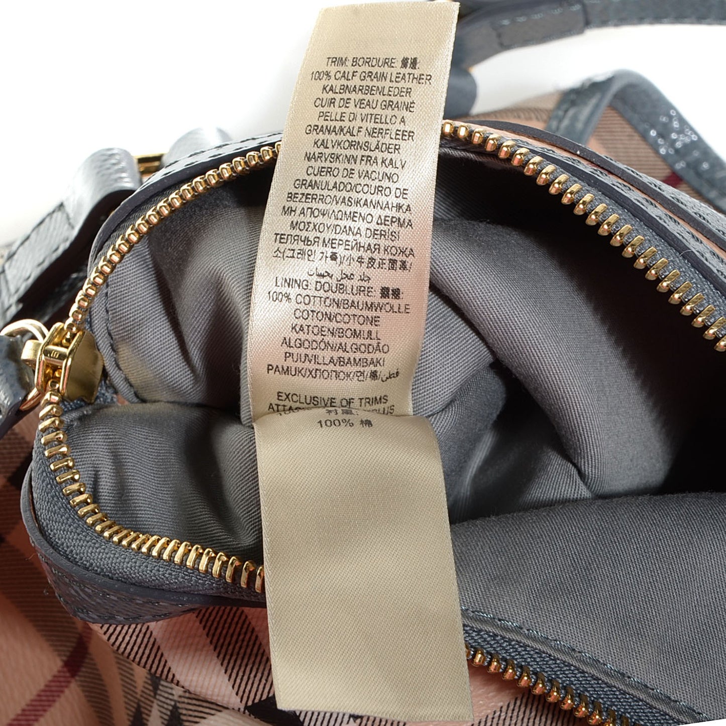 Haymarket Check Small Canterbury Tote Storm Grey