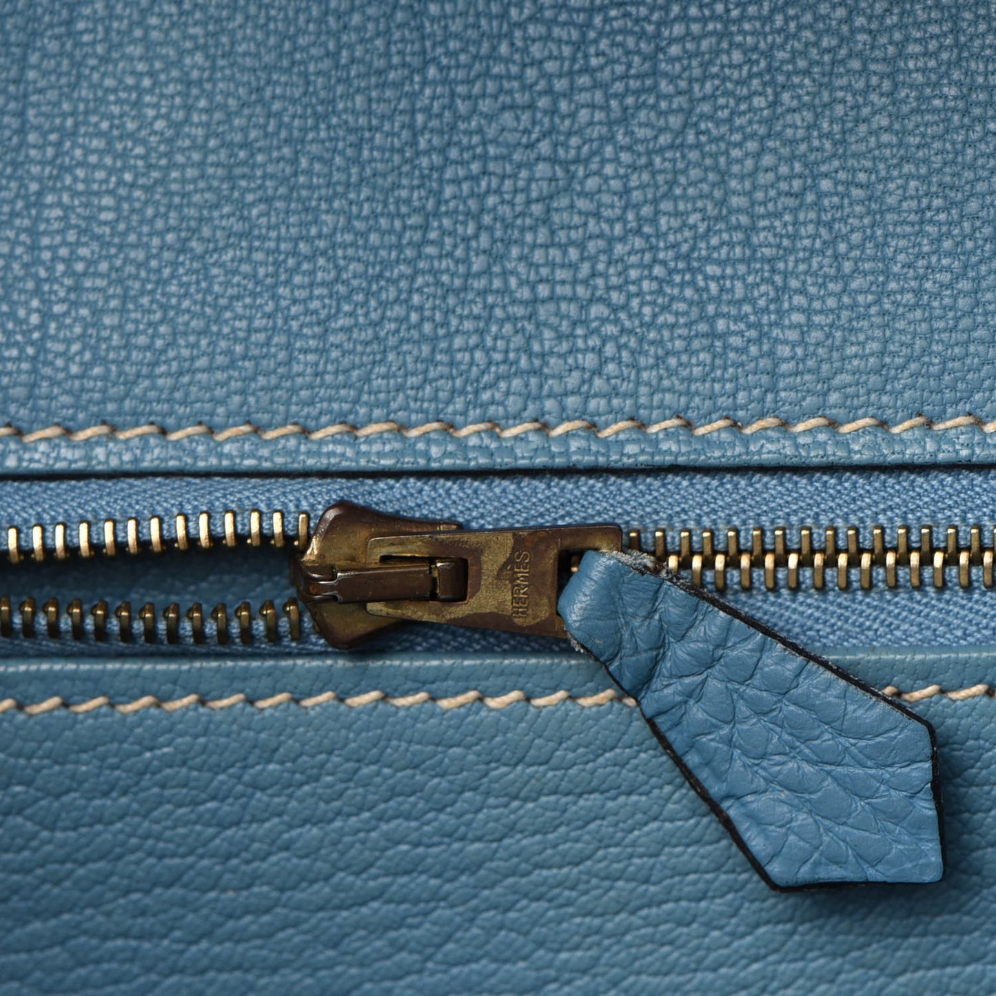 Taurillon Clemence Birkin 35 Blue Jean