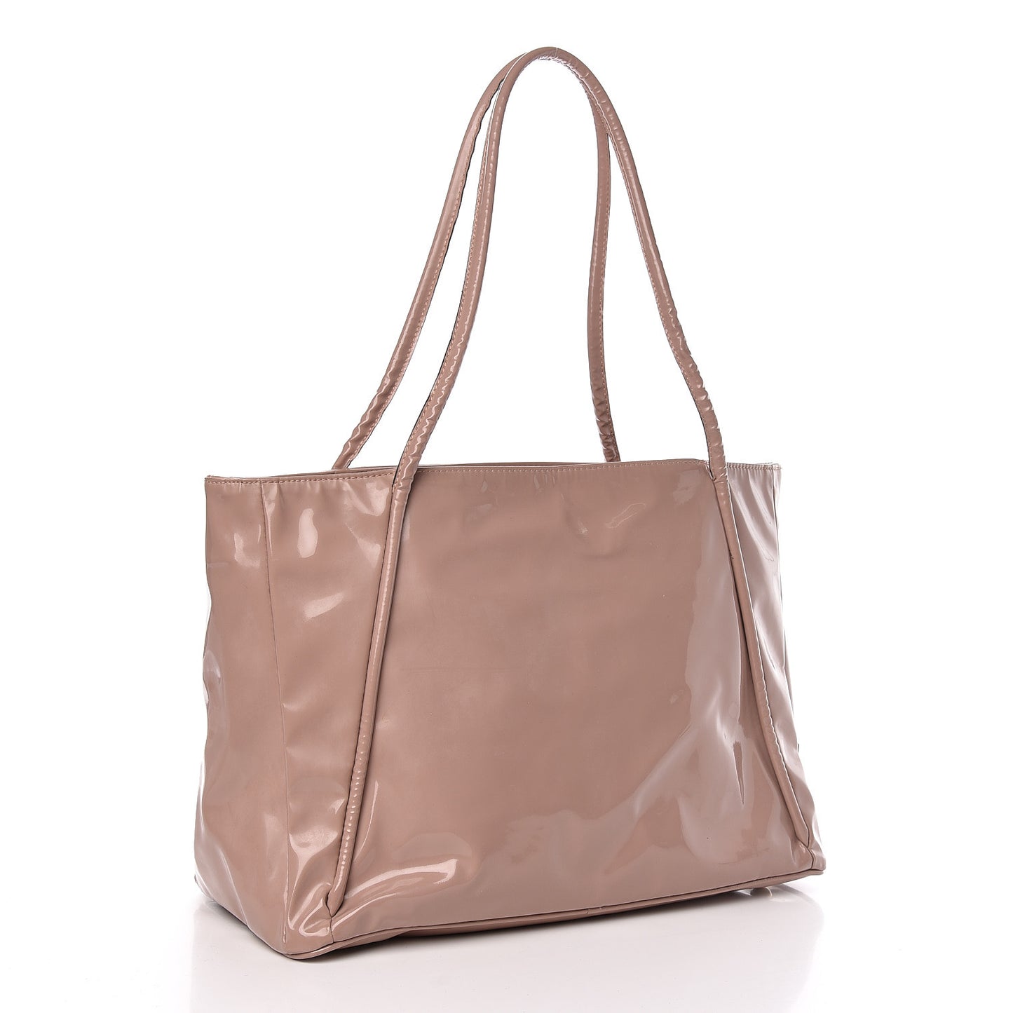 Patent Lacca Bow Tote Poudre