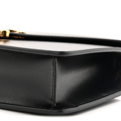 Celine Shiny Calfskin Triomphe Margo Wallet on Chain Black 10 of 11