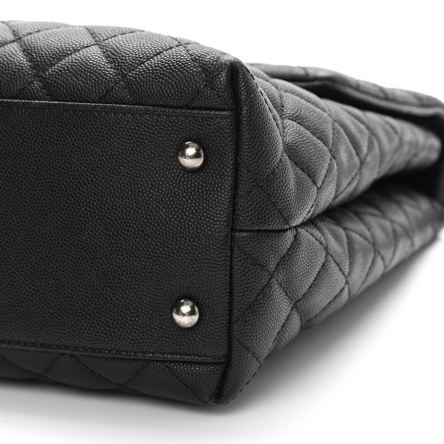 Chanel Caviar Liazard Quilted Large Coco Handle Flap Black 10 of 10