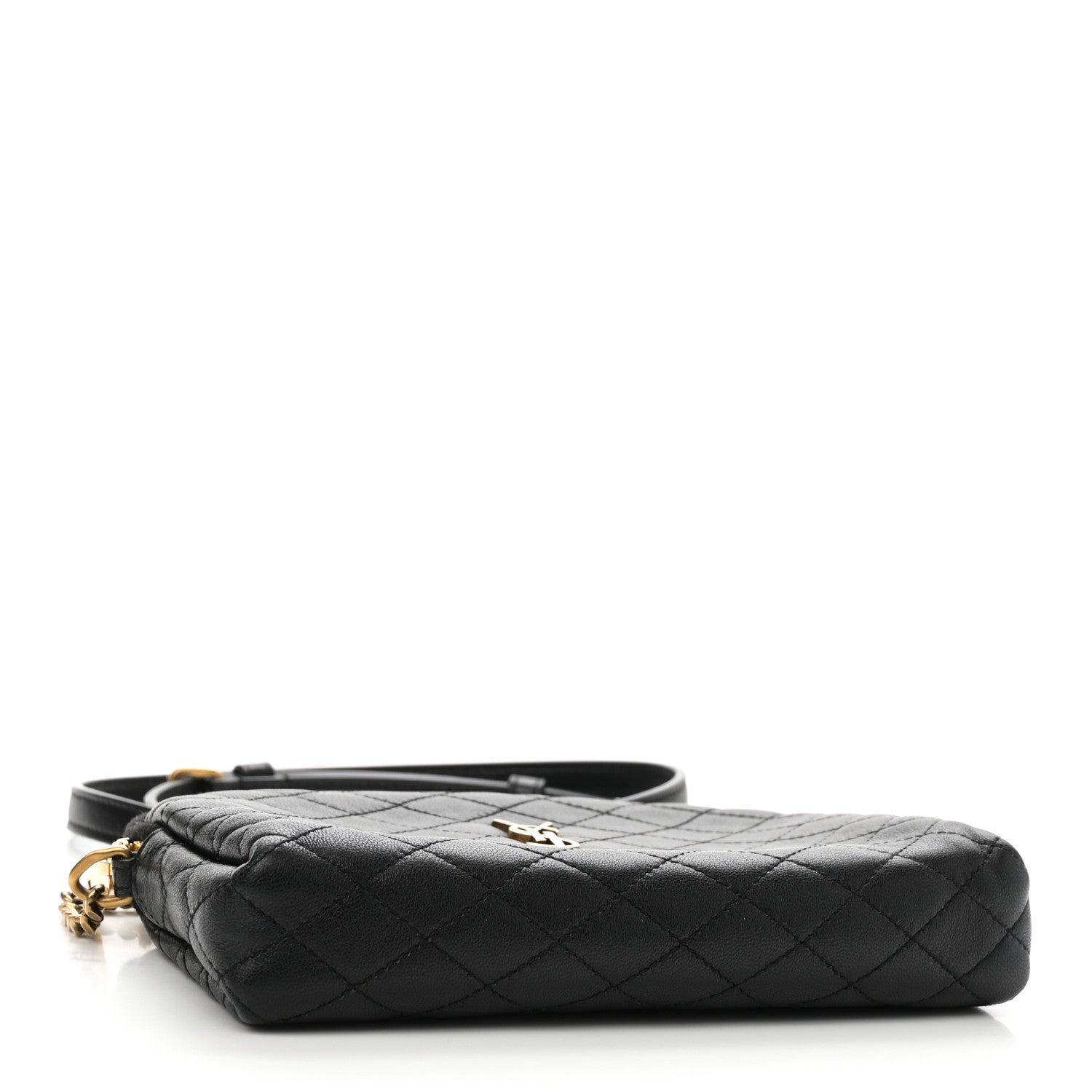 Saint Laurent Lambskin Quilted Gaby Zipped Pouch Black 4 of 10