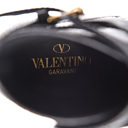 Valentino Garavani Grainy Cowhide VLOGO Ankle Boots 38 Black 6 of 7