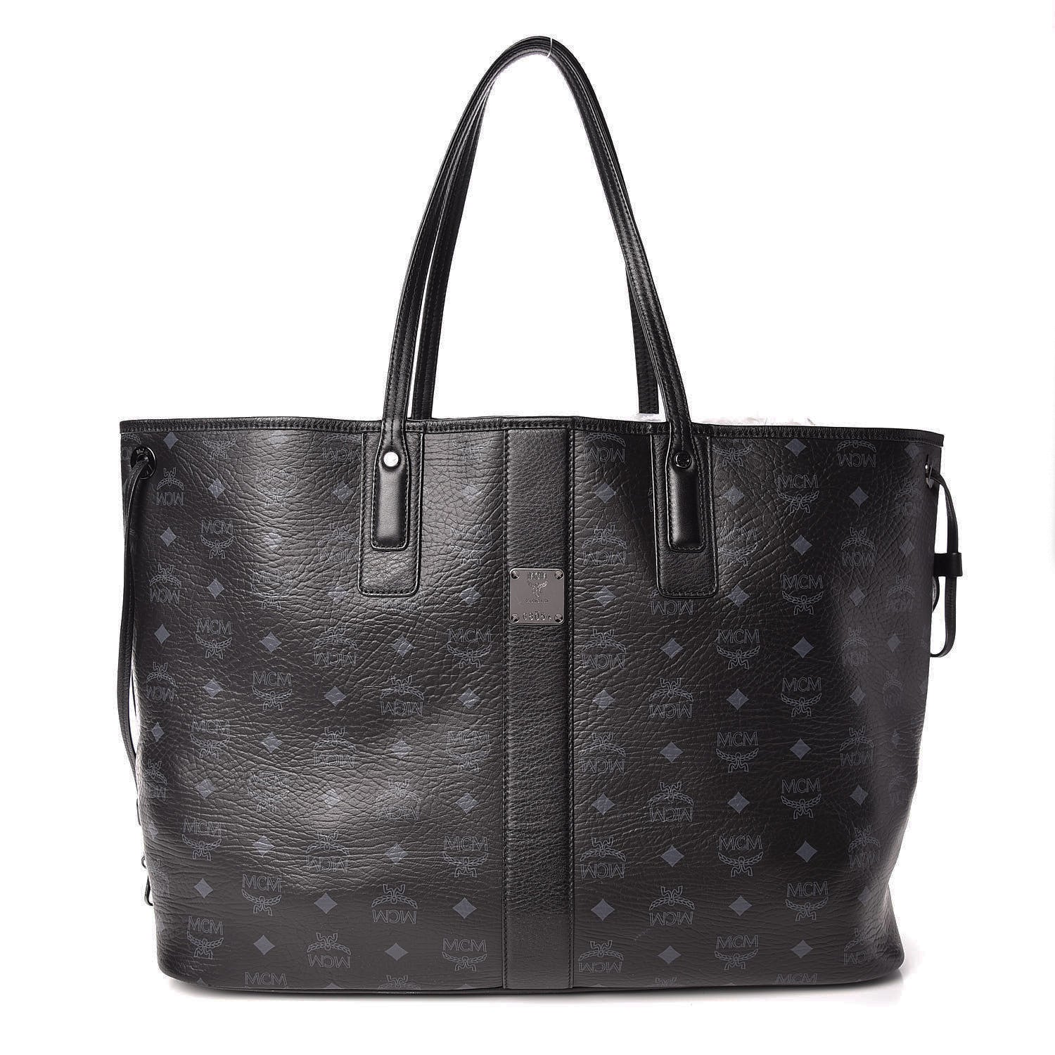 MCM Visetos Large Liz Reversible Shopper Tote Black 1 of 22