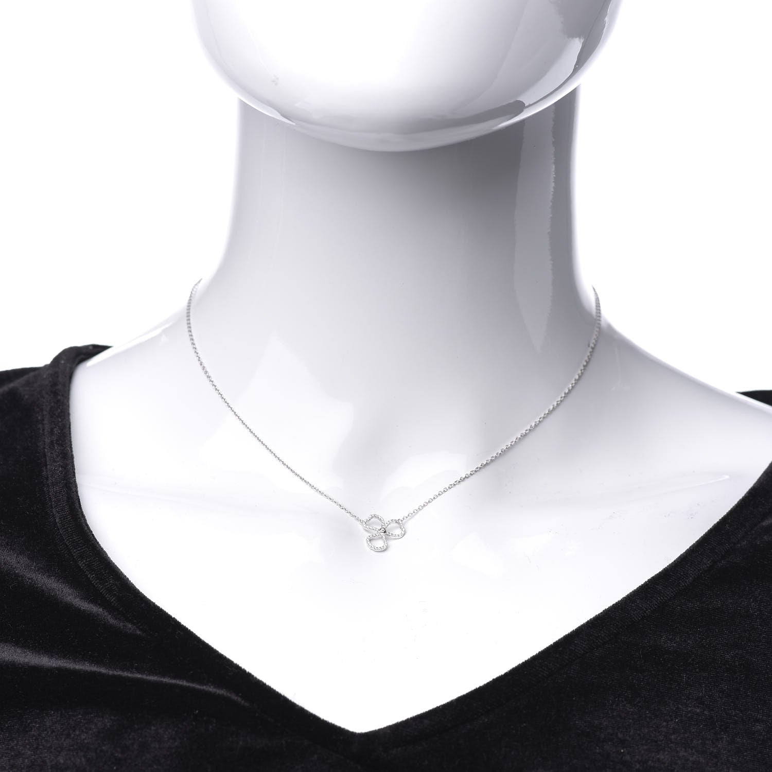 Tiffany Platinum Diamond Mini Paper Flowers Pendant Necklace 2 of 6